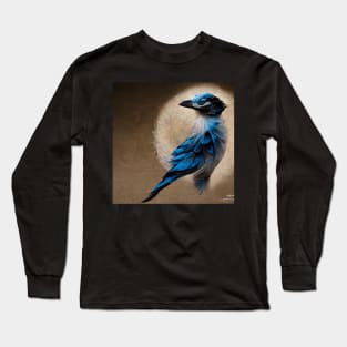 Ethereal blue jay bird Long Sleeve T-Shirt